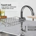 HousewareCollection Stainless Steel Sponge Holder for Kitchen Sink | Adjustable Faucet Rack Organizer | Soap Drainer & Sink Caddy Storage Basket housewarecollections
