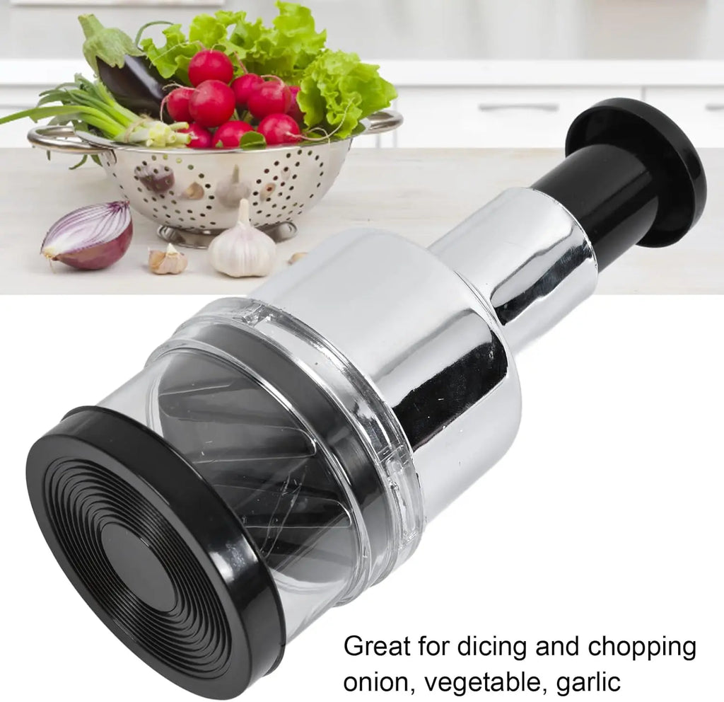 HousewareCollection Multifunctional Onion & Garlic Cutter | Stainless Steel Manual Vegetable Chopper | Garlic Press, Onion Dicer & Kitchen Food Cutter housewarecollections