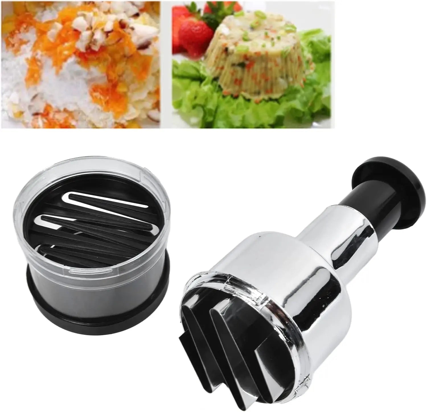 HousewareCollection Multifunctional Onion & Garlic Cutter | Stainless Steel Manual Vegetable Chopper | Garlic Press, Onion Dicer & Kitchen Food Cutter housewarecollections