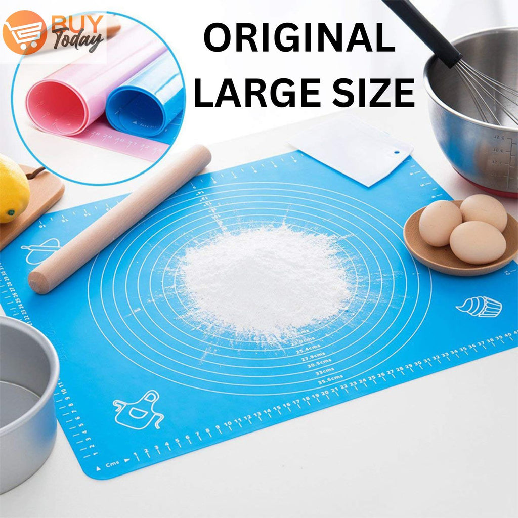 HousewareCollection Silicone Baking Mat 50x40cm | Non-Stick Pastry & Dough Rolling Mat with Measurements | Heat Resistant Anti-Slip Baking Sheet housewarecollections