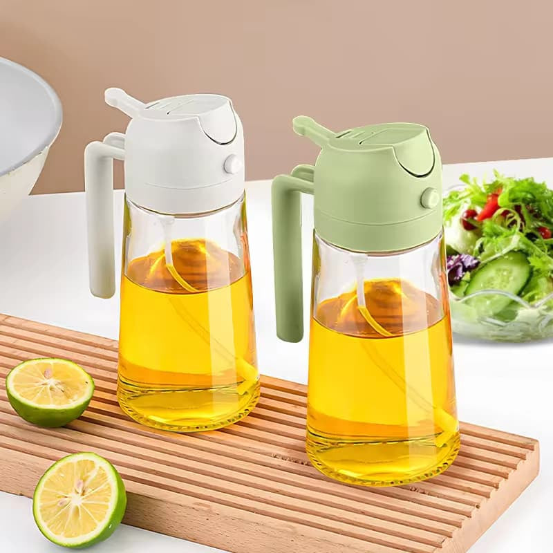 HousewareCollection 500ml Glass Oil Spray Bottle | Premium Kitchen Oil Mister for Cooking, Baking & Salad Dressing | Reusable Fine Mist Oil Sprayer housewarecollections
