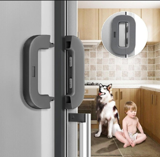 HousewareCollection Premium Fridge Safety Lock | Adhesive Child Safety Refrigerator Door Lock | Double Press Unlock Cabinet & Freezer Security Lock housewarecollections