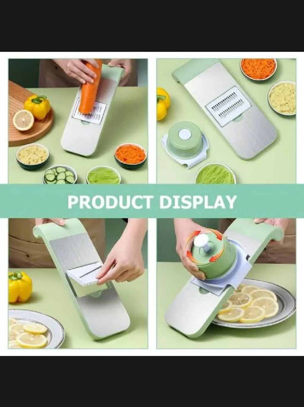 HousewareCollection Professional 5-in-1 Vegetable Cutter & Manual Slicer | Multi Blade Onion, Potato, Tomato, Garlic & Carrot Chopper with Collection Basin | Adjustable Kitchen Vegetable Cutter housewarecollections