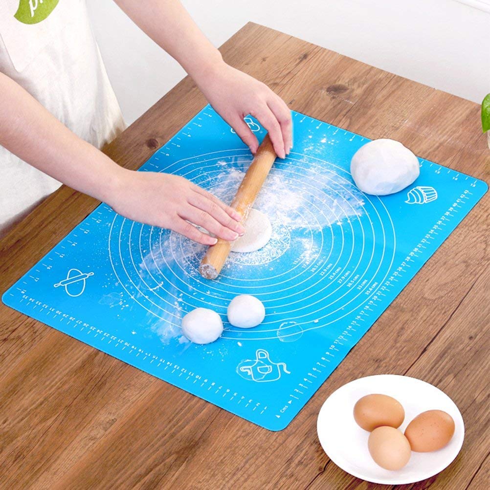 HousewareCollection Silicone Baking Mat 50x40cm | Non-Stick Pastry & Dough Rolling Mat with Measurements | Heat Resistant Anti-Slip Baking Sheet housewarecollections