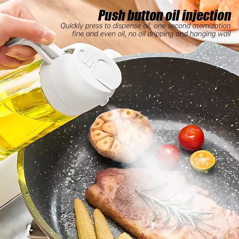 HousewareCollection 500ml Glass Oil Spray Bottle | Premium Kitchen Oil Mister for Cooking, Baking & Salad Dressing | Reusable Fine Mist Oil Sprayer housewarecollections
