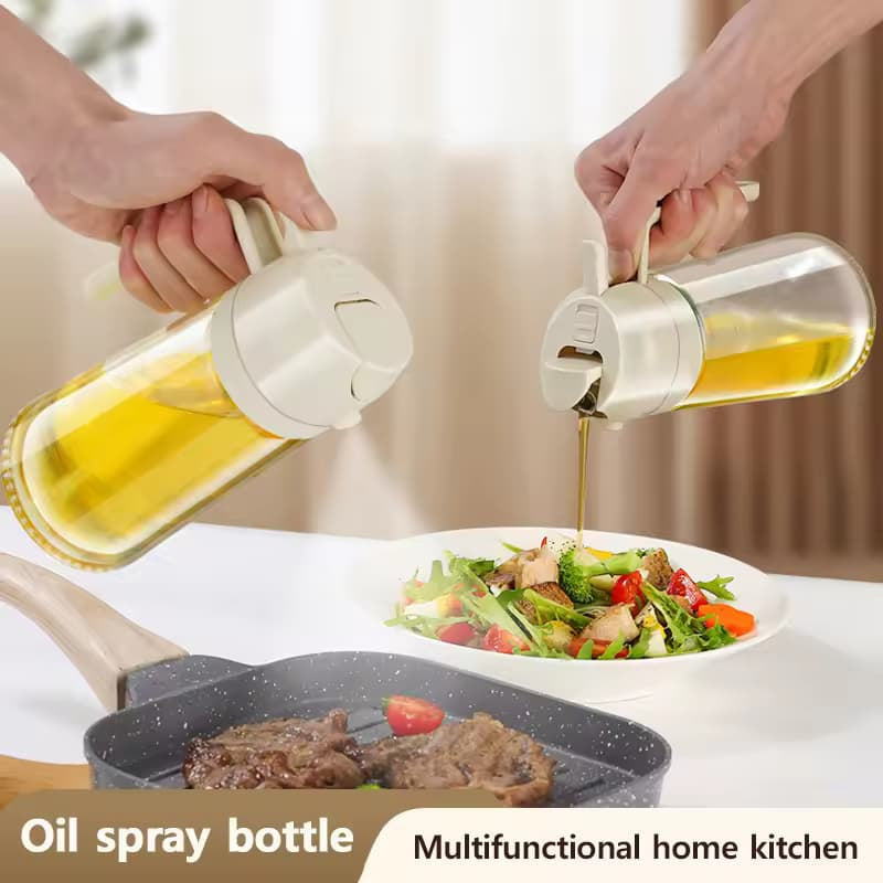 HousewareCollection 500ml Glass Oil Spray Bottle | Premium Kitchen Oil Mister for Cooking, Baking & Salad Dressing | Reusable Fine Mist Oil Sprayer housewarecollections
