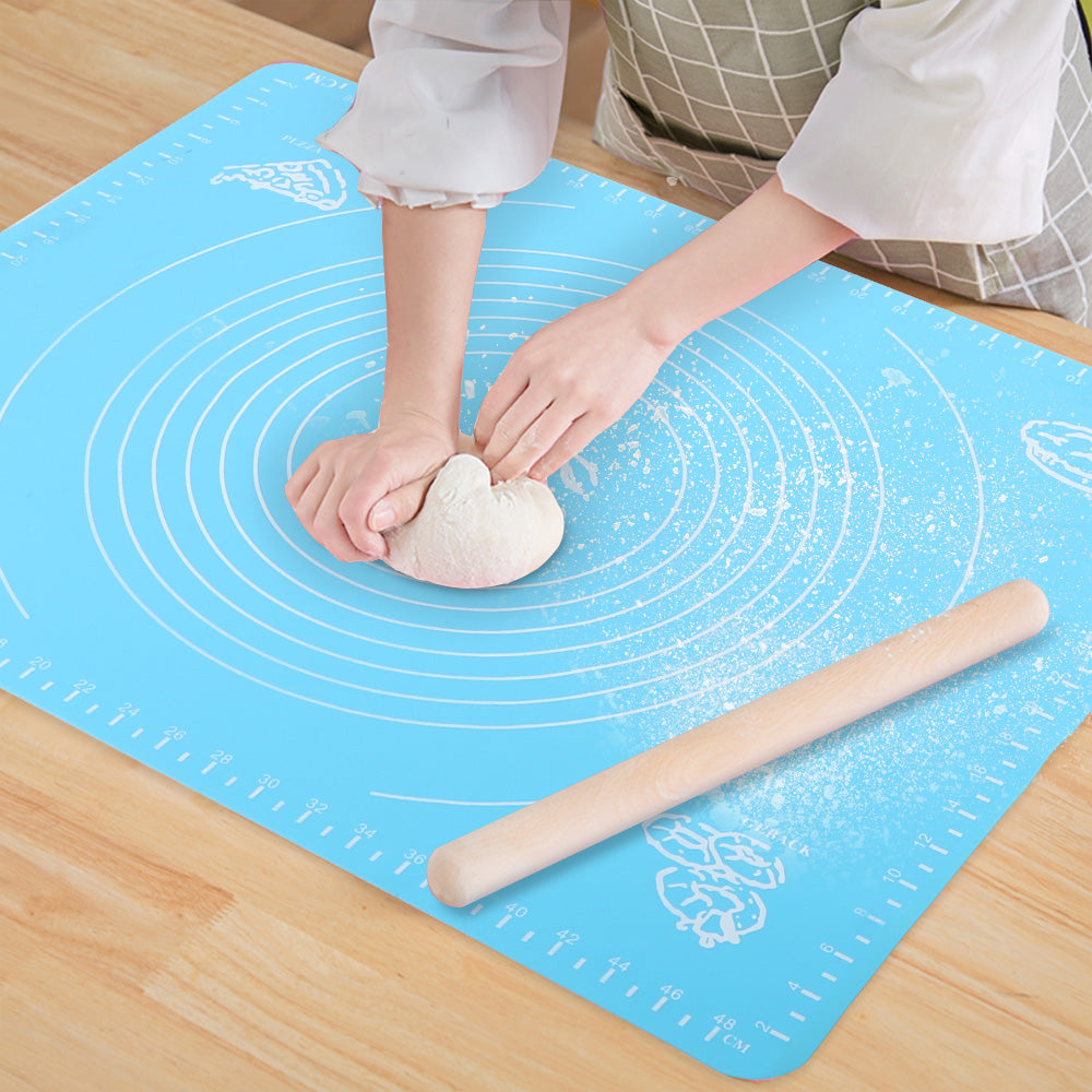 HousewareCollection Silicone Baking Mat 50x40cm | Non-Stick Pastry & Dough Rolling Mat with Measurements | Heat Resistant Anti-Slip Baking Sheet housewarecollections