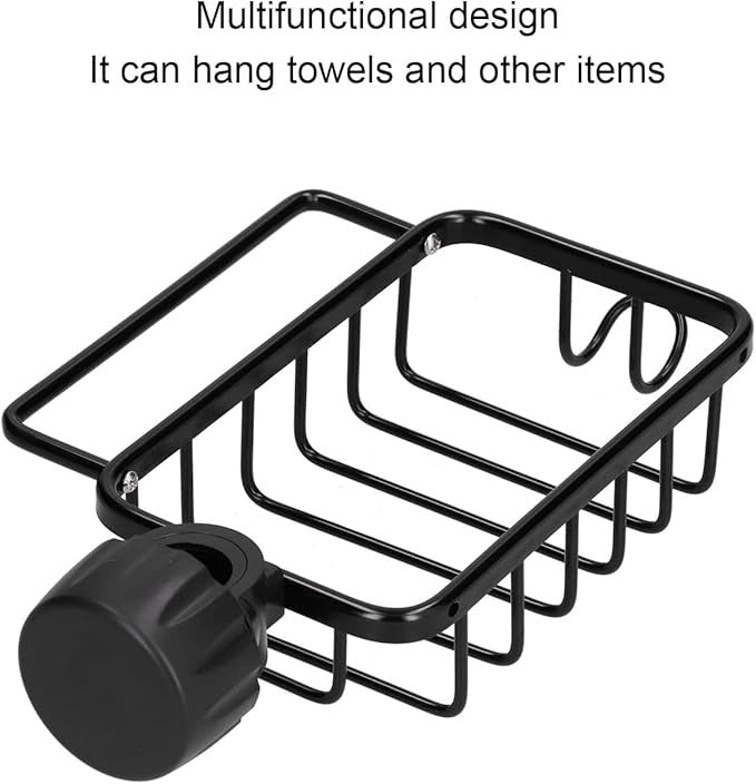HousewareCollection Stainless Steel Sponge Holder for Kitchen Sink | Adjustable Faucet Rack Organizer | Soap Drainer & Sink Caddy Storage Basket housewarecollections